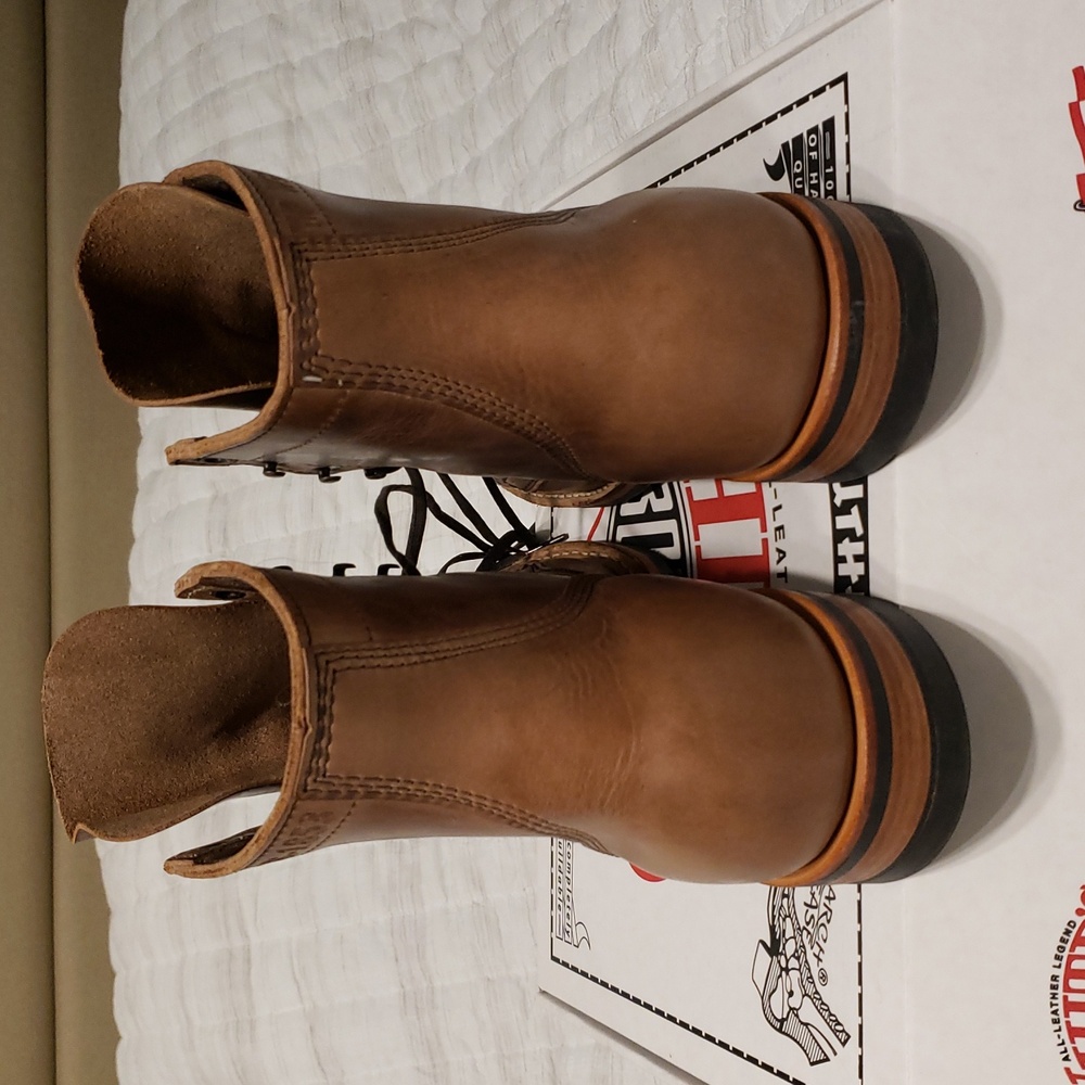 New In Box Brown Mens 8.5D White's Boots - Picture 6 of 12
